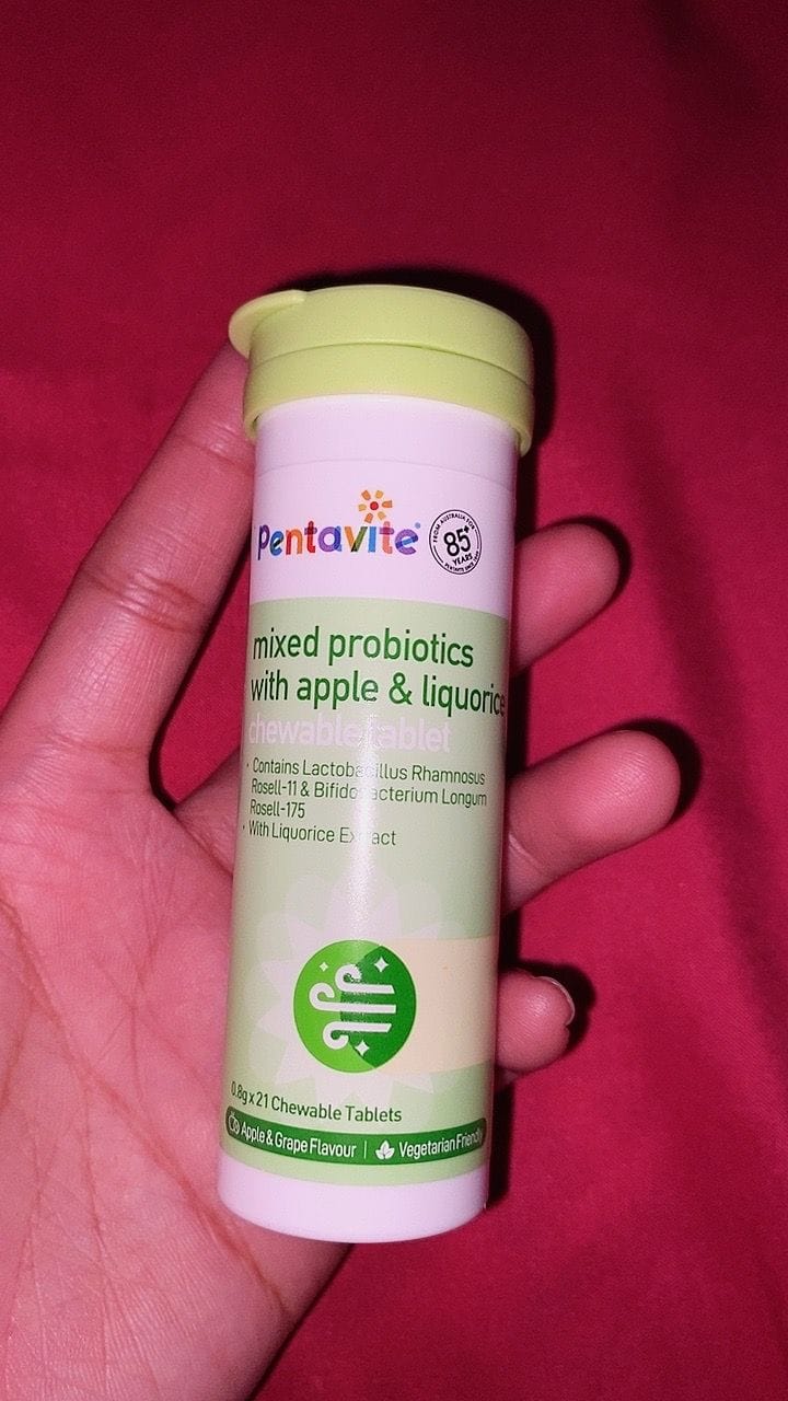 Customer photo review of Mixed Probiotics with Apple & Liquorice Chewable Tablet