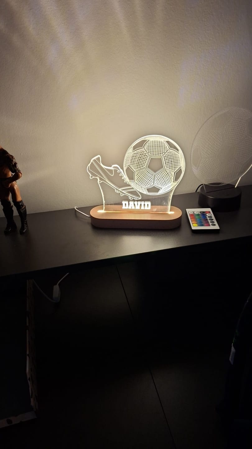Customer photo review of 3d fußball nachtlicht