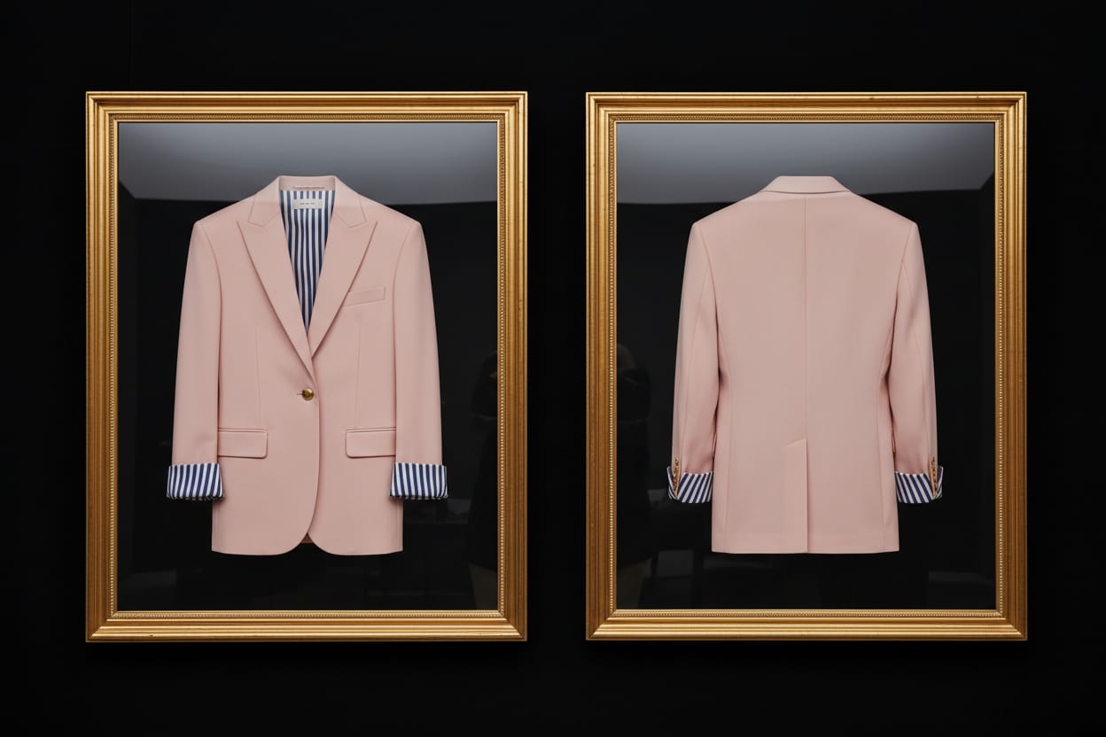 Customer photo review of Women's Tailored Blazer & Wide-Leg Pants — Suit & Separates