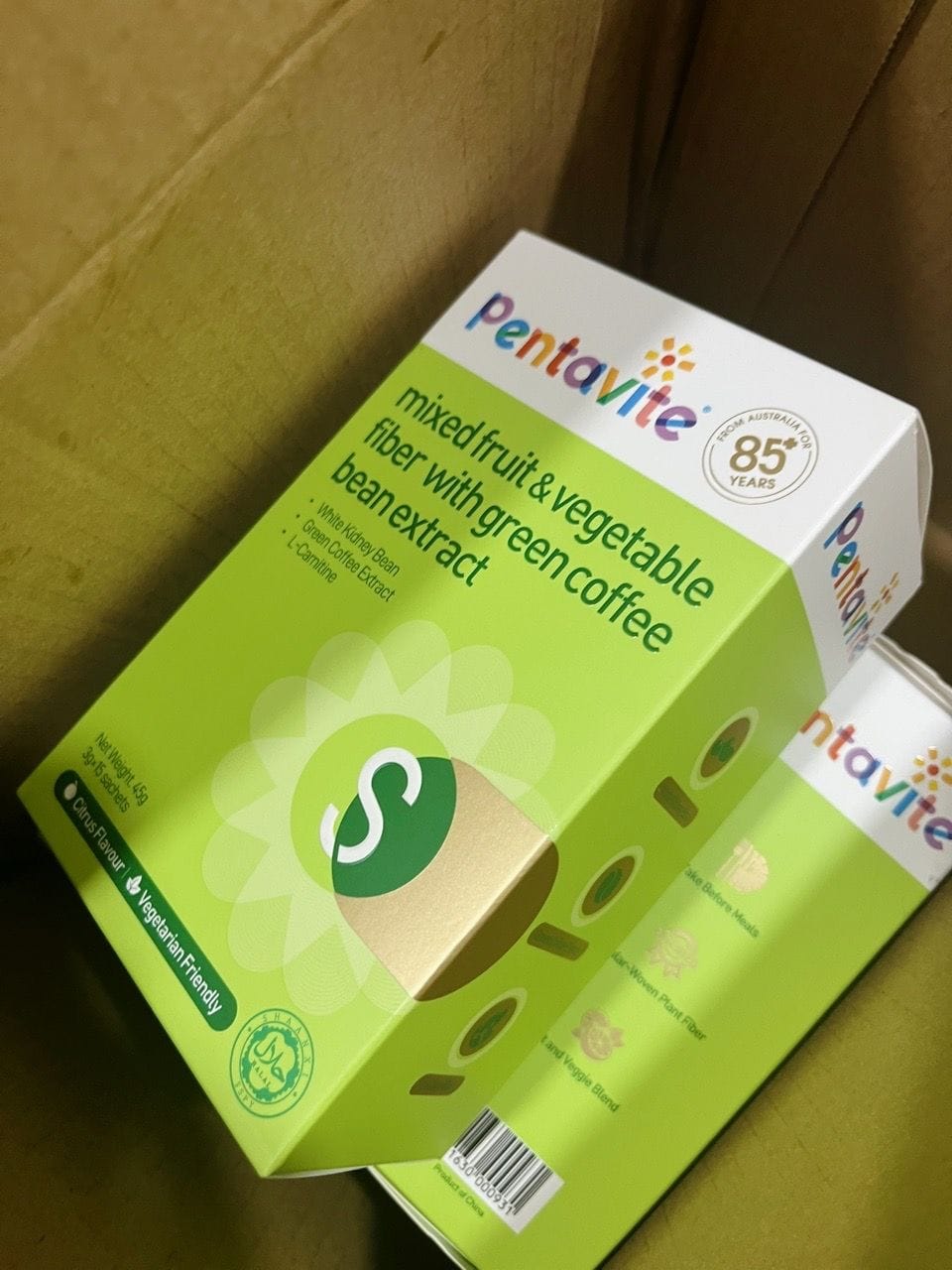 Customer photo review of Mixed Fruit & Vegetable Fiber With Green Coffee Bean Extract
