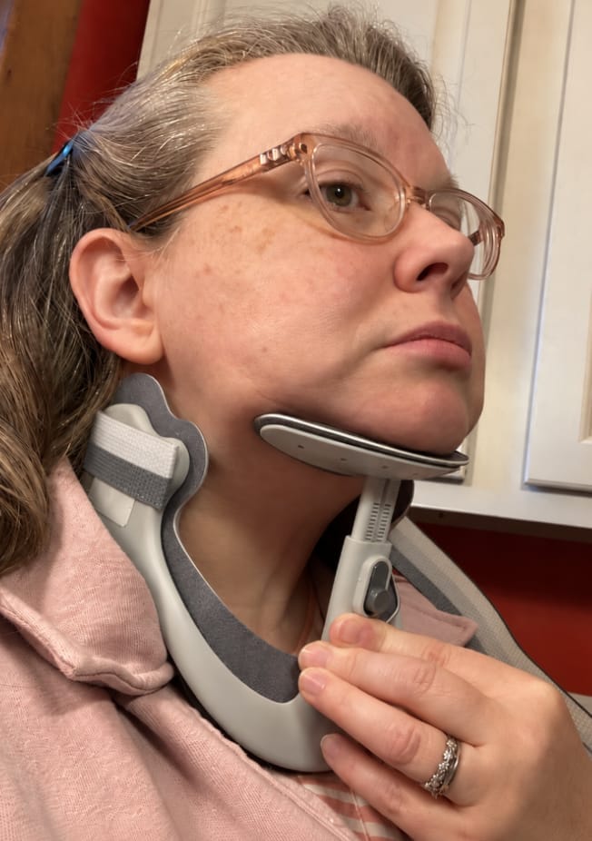 Customer photo review of Adjustable Neck Support Brace