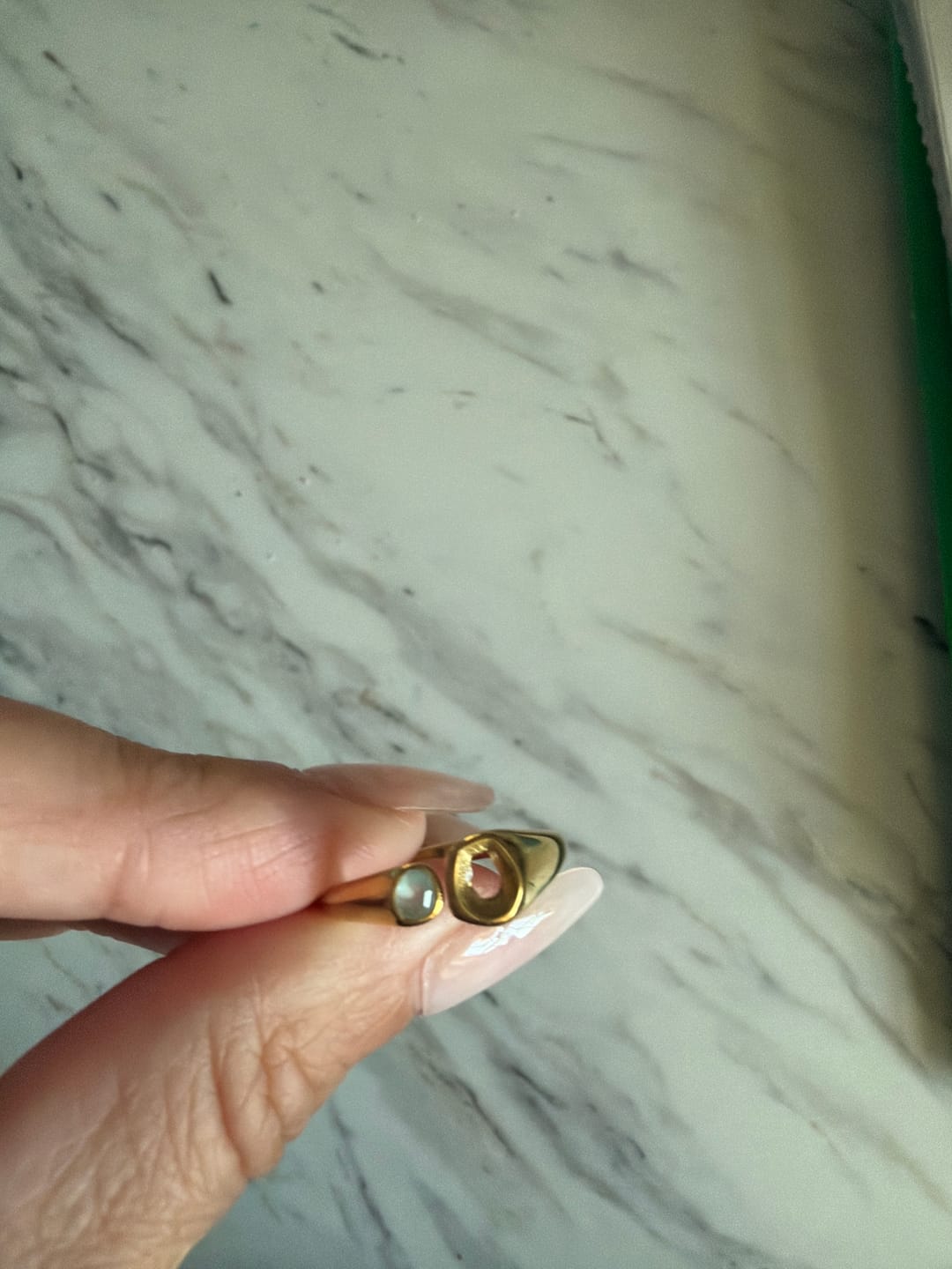 Customer photo review of Vintage Aquamarine Wrap Ring
