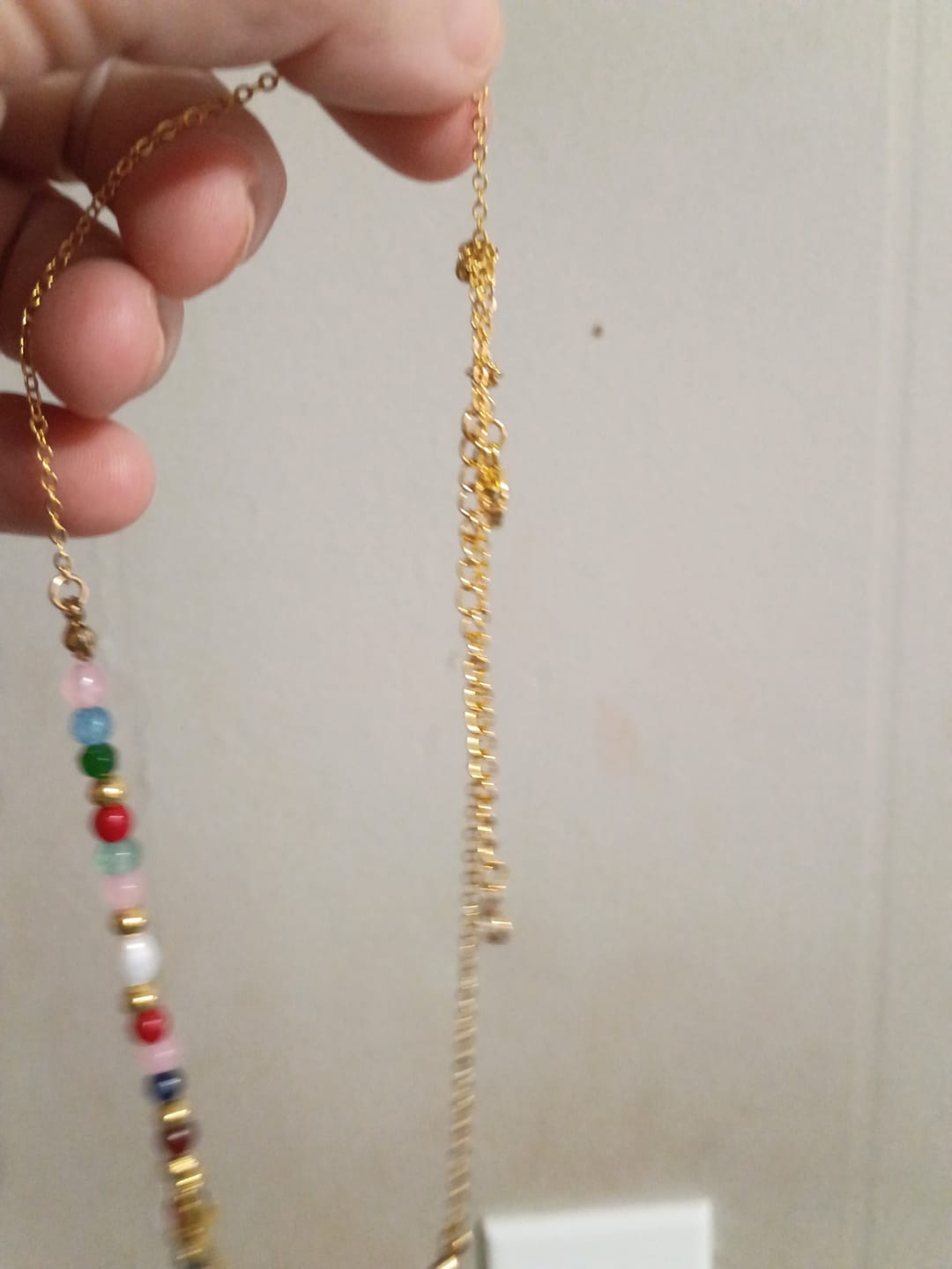 Customer photo review of FREE Today: Colorful Beaded Necklace with Simple Cross Pendant: A Symbol of Vibrant Sacred Grace & Steadfast Faith