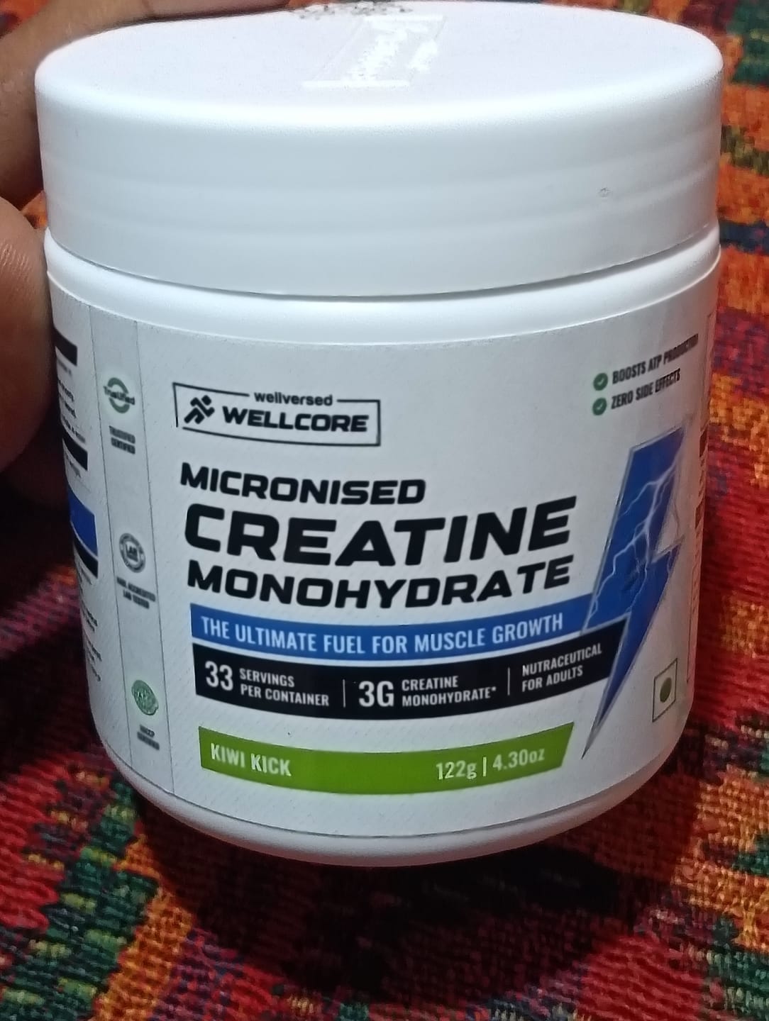 Customer photo review of Wellcore - Pure Micronised Creatine Monohydrate | Kiwi Kick (122g, 33 servings)
