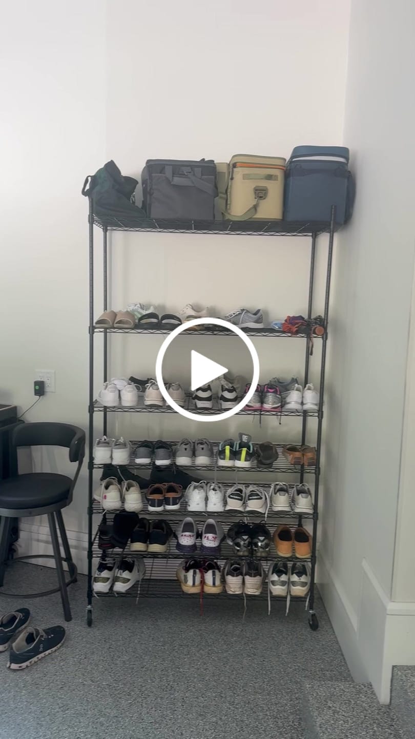 Customer video review of Reibii 6-Tier 45" W Wire Shelving with Wheels, Adjustable Steel Shelves Load 1200LBS, Storage Racks for Kitchen Pantry Closet