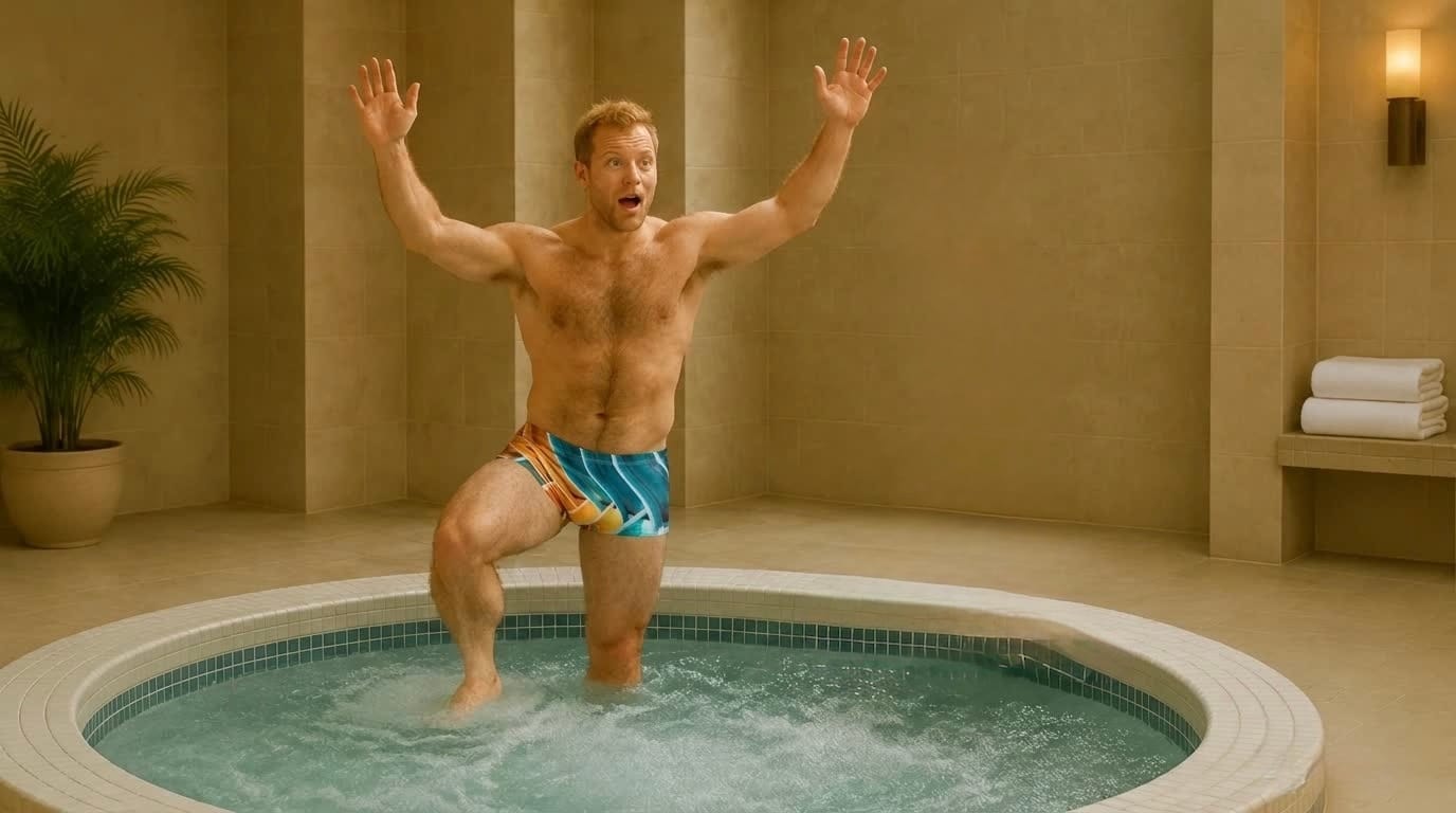 Customer photo review of Men's Full-Coverage Second-Skin Feel Beach Vibes Swim Briefs