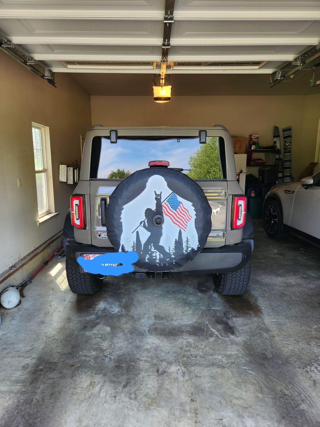 Customer photo review of Patriotic Bigfoot Tire Cover