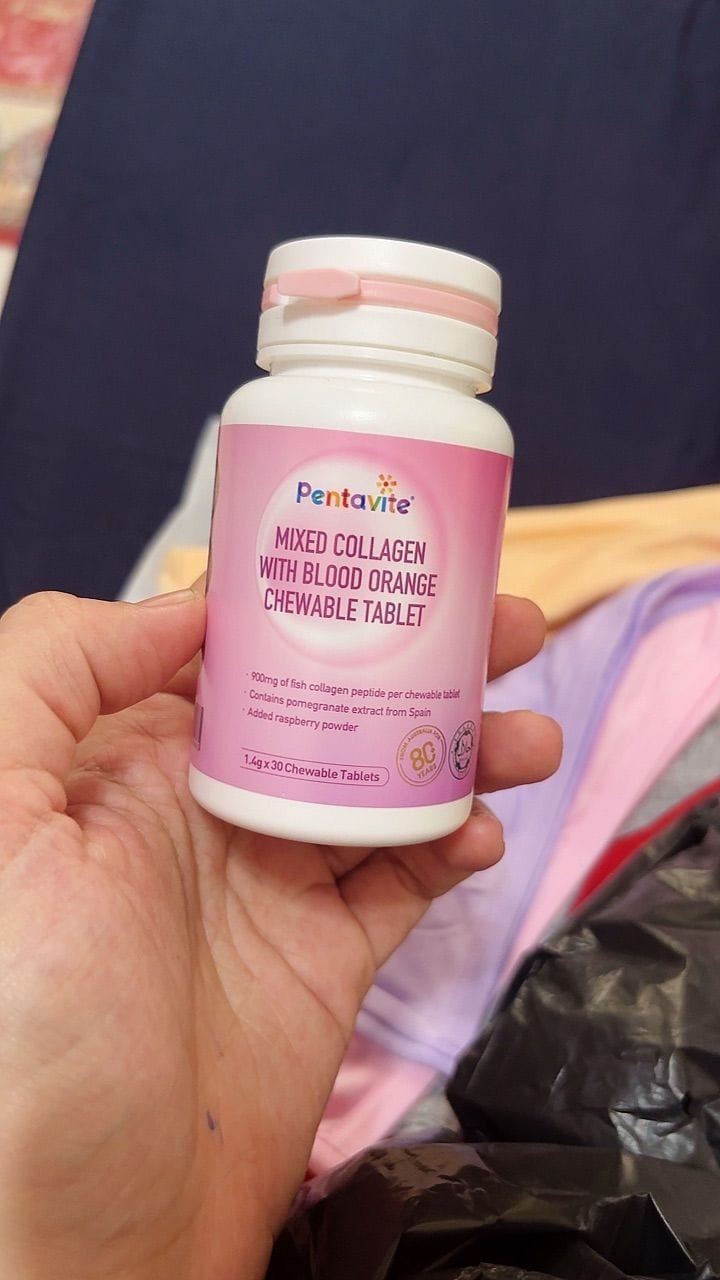 Customer photo review of Mixed Collagen With Blood Orange Chewable Tablet