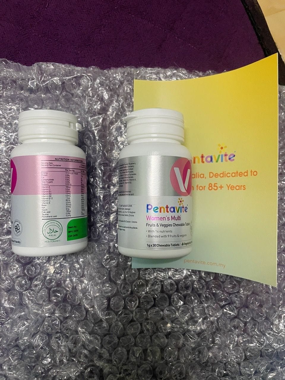 Customer photo review of Women’s Multi Fruits & Veggies Chewable Tablet