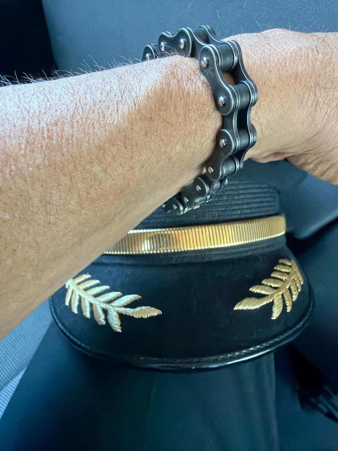 Customer photo review of Cycolinks 10mm Retro Rustic Silver Bike Chain Bracelet