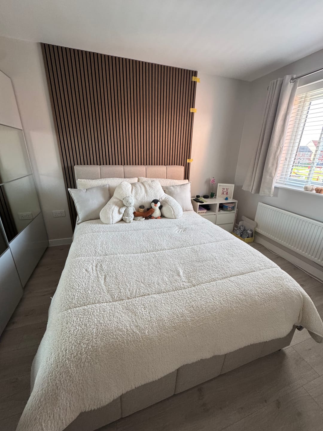 Customer photo review of Walnut Acoustic Wall Panel