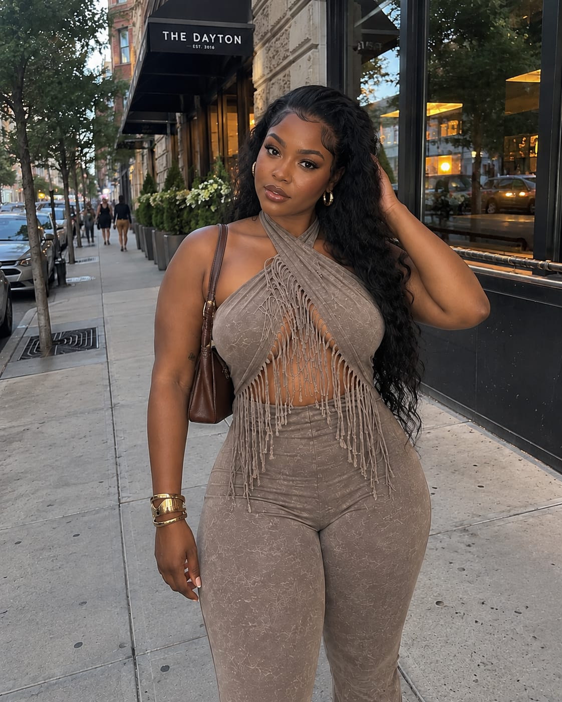 Customer photo review of Desert Fringe Flare Jumpsuit (Pre-Order)