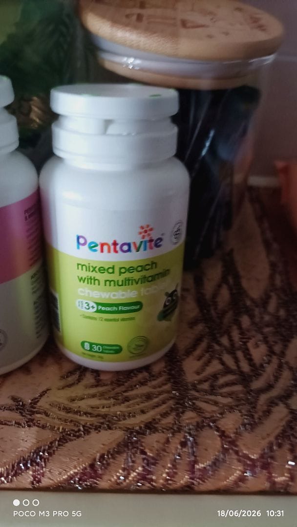Customer photo review of Mixed Peach with Multivitamin Chewable Tablet