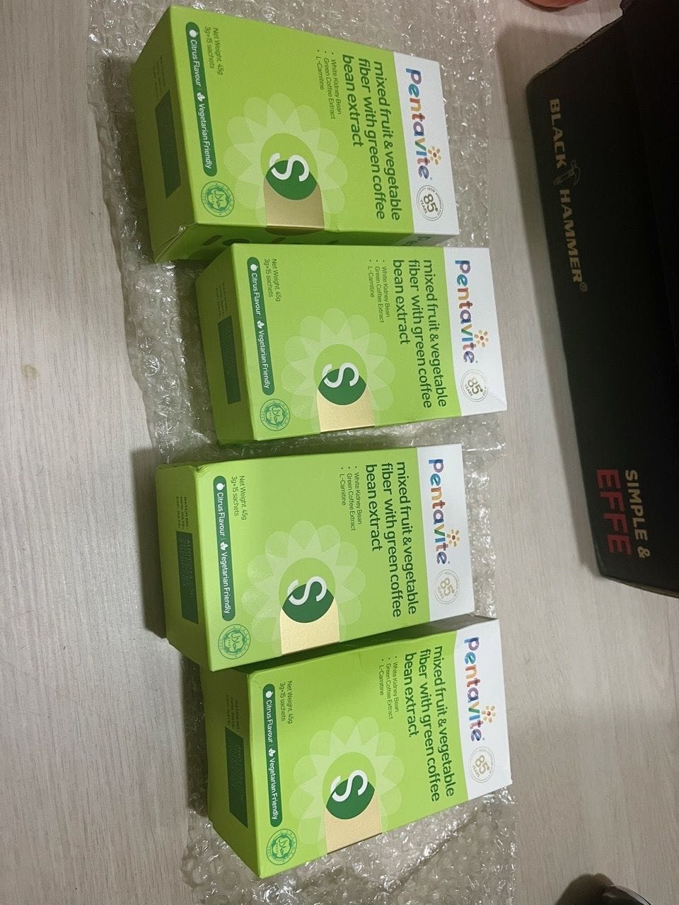 Customer photo review of Mixed Fruit & Vegetable Fiber With Green Coffee Bean Extract