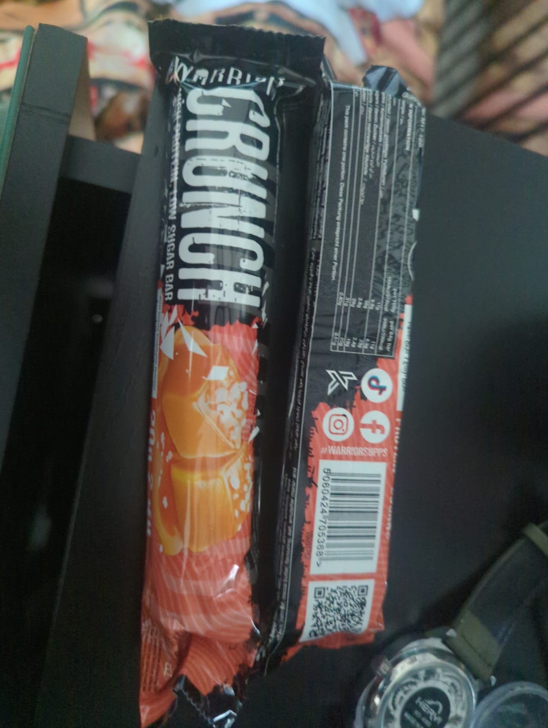 Customer photo review of Warrior Crunch Protein Bars 12 x 64g