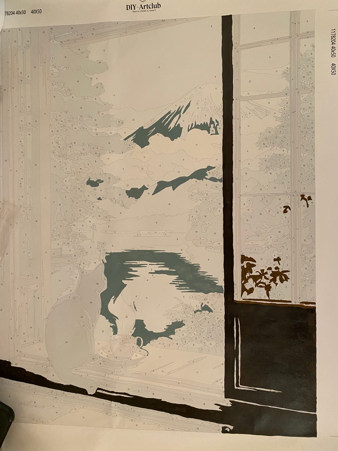 Customer photo review of Morning at Fuji | Paint by Number