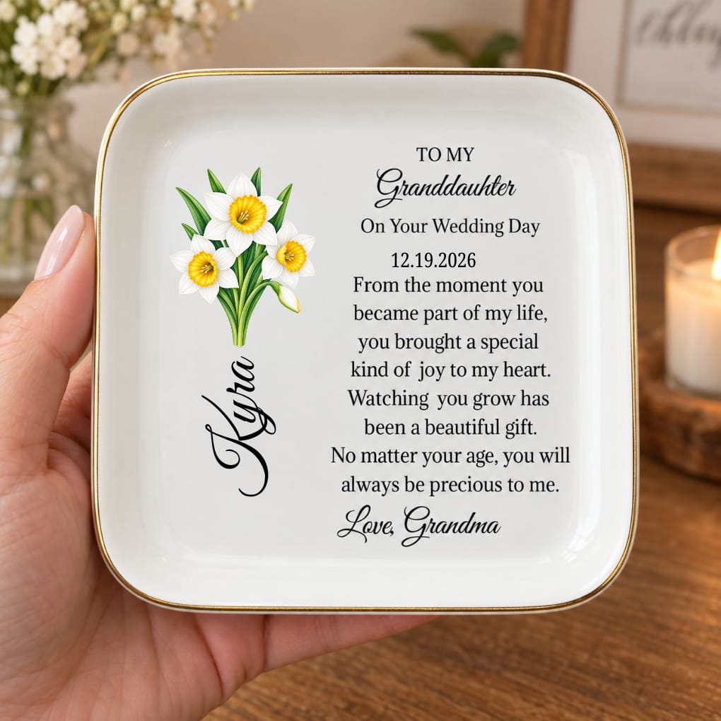Customer photo review of Granddaughter Wedding Day Gift Dish