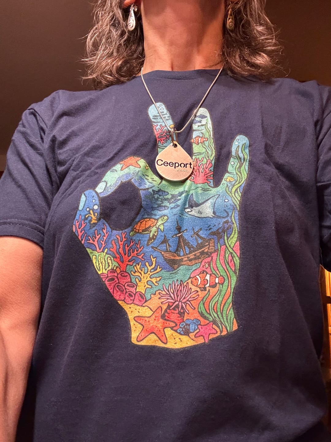 Customer photo review of Scuba Diving Okay Sign T-Shirt