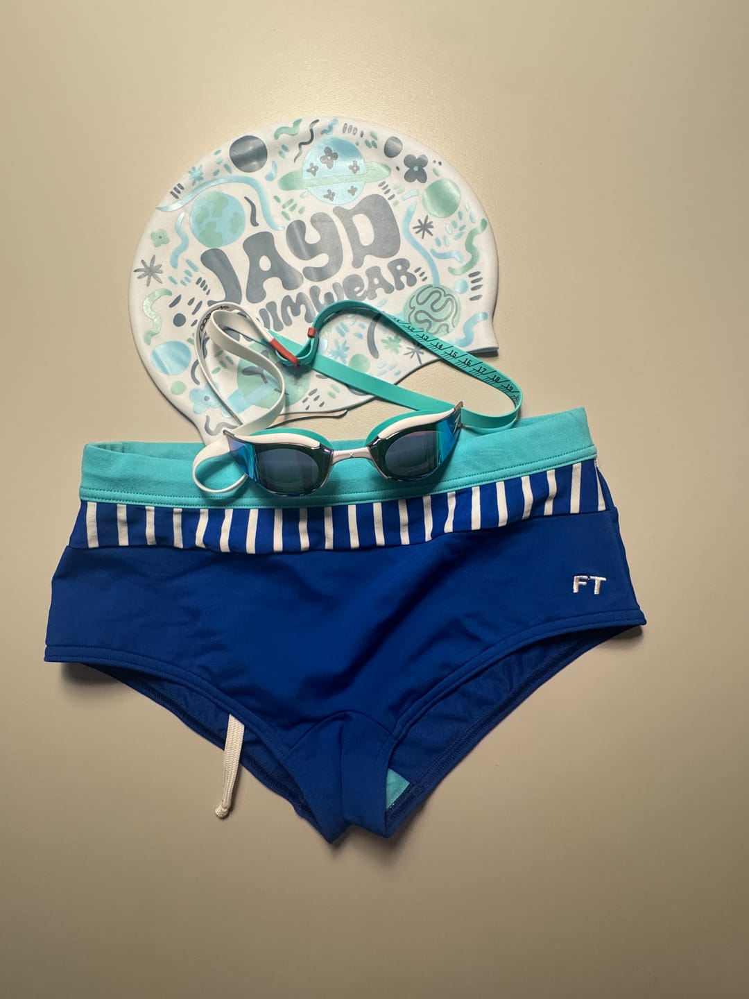 Customer photo review of JAYD Swim Cap - Lost In Space