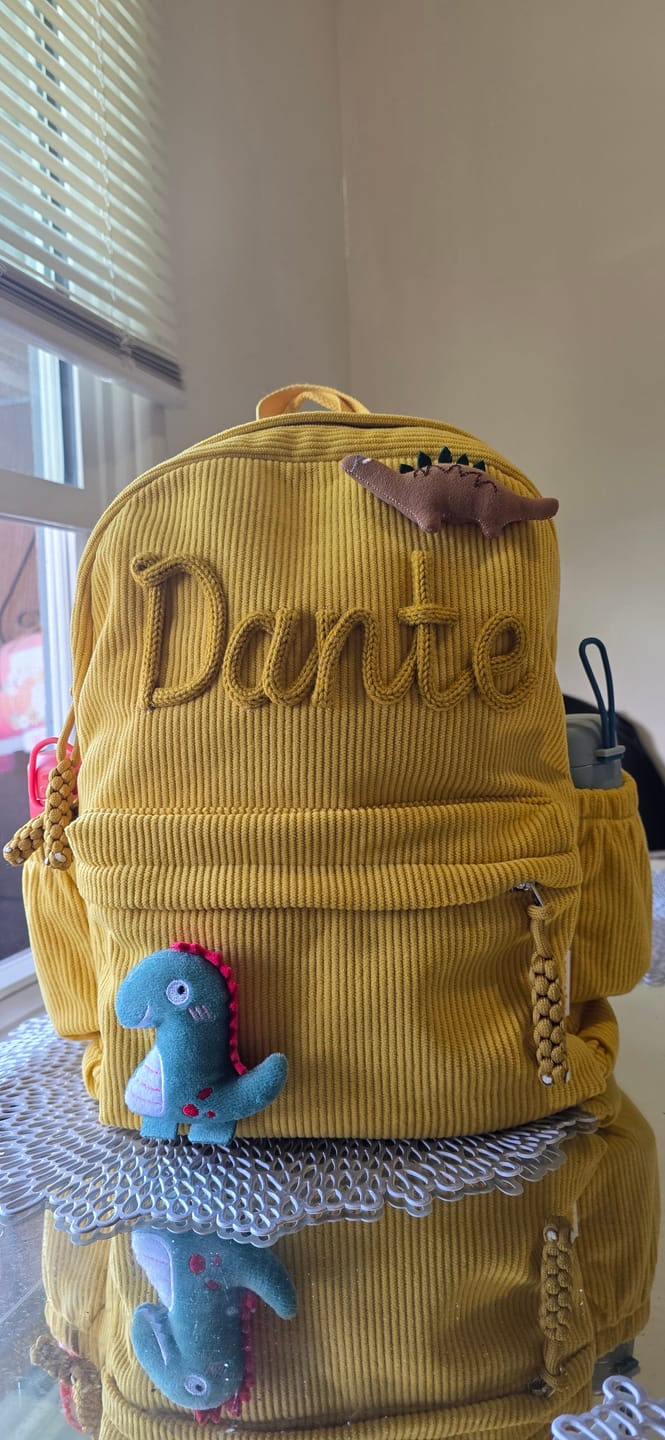 Customer photo review of K&C - Personalized Knitted Backpack