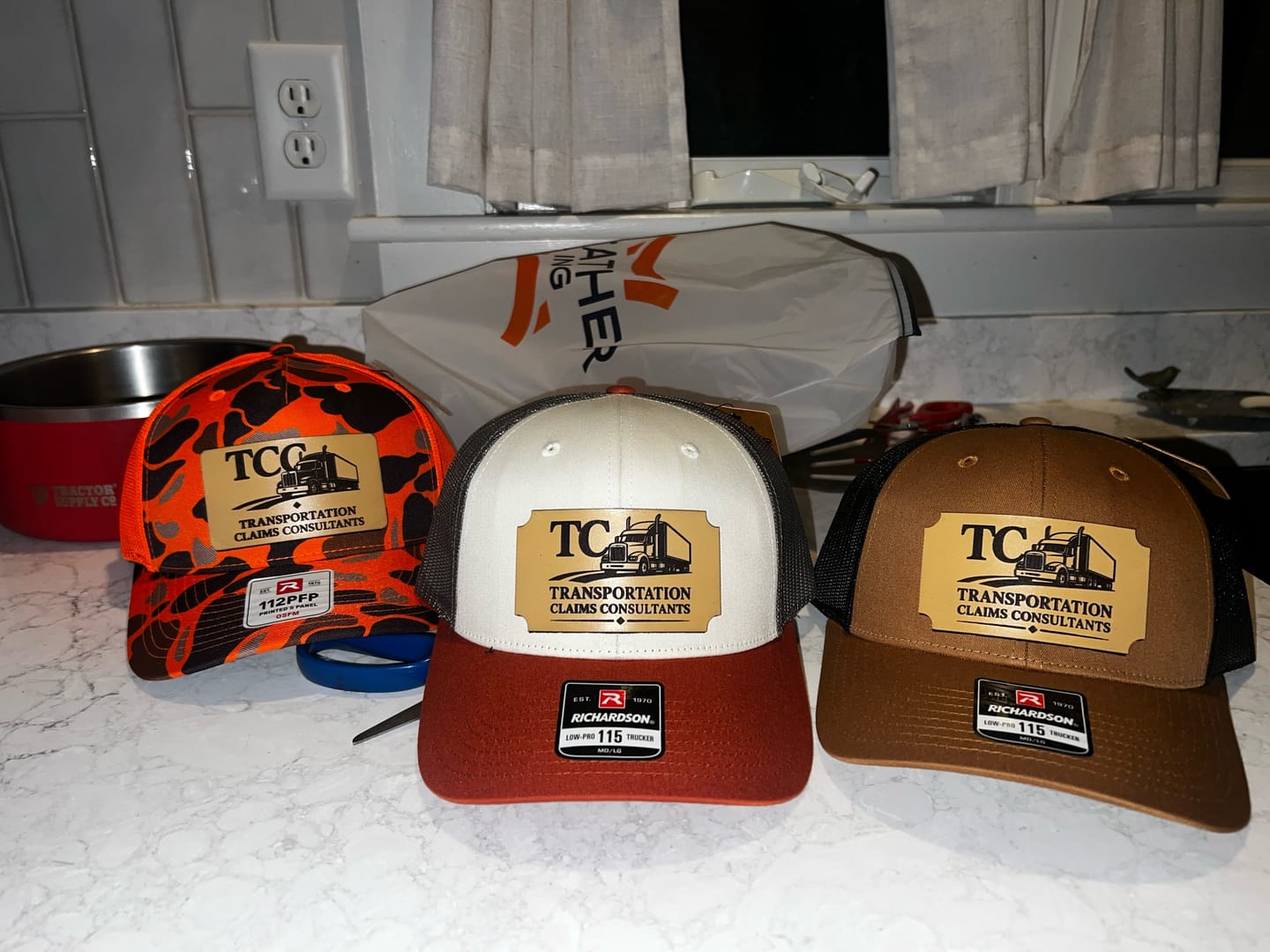 Customer photo review of DyeCharm Custom Leather Patch Hats