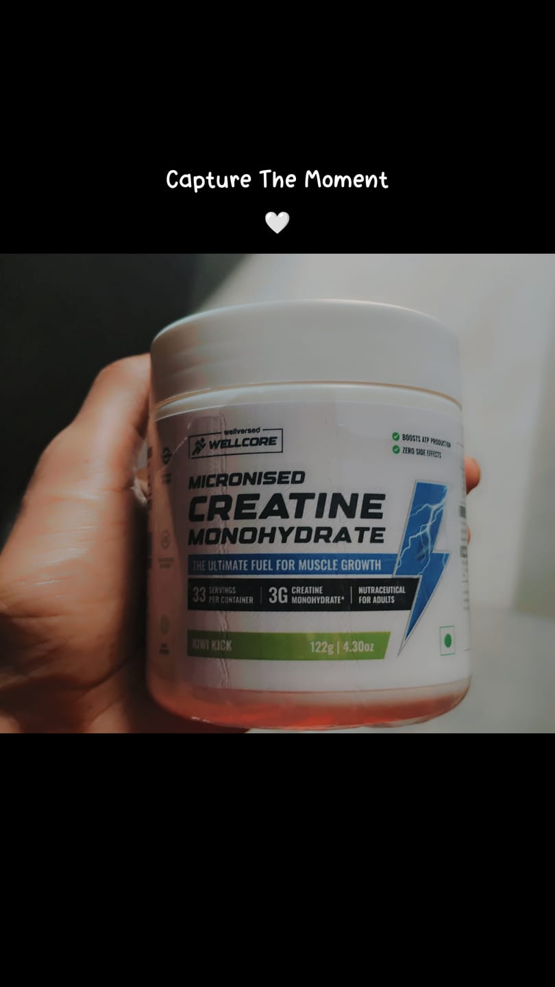 Customer photo review of Wellcore - Pure Micronised Creatine Monohydrate | Kiwi Kick (122g, 33 servings)