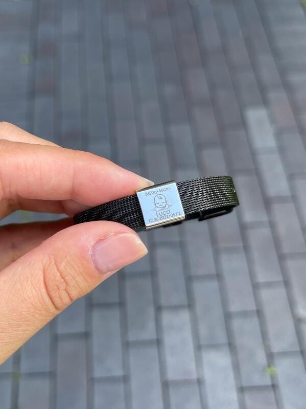 Customer photo review of Personalized My Baby Bracelet
