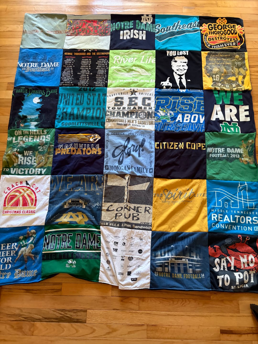 Customer photo review of Project Repat T-Shirt Quilt