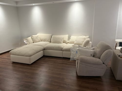 Customer photo review of Sink-down L-Shape Sofa