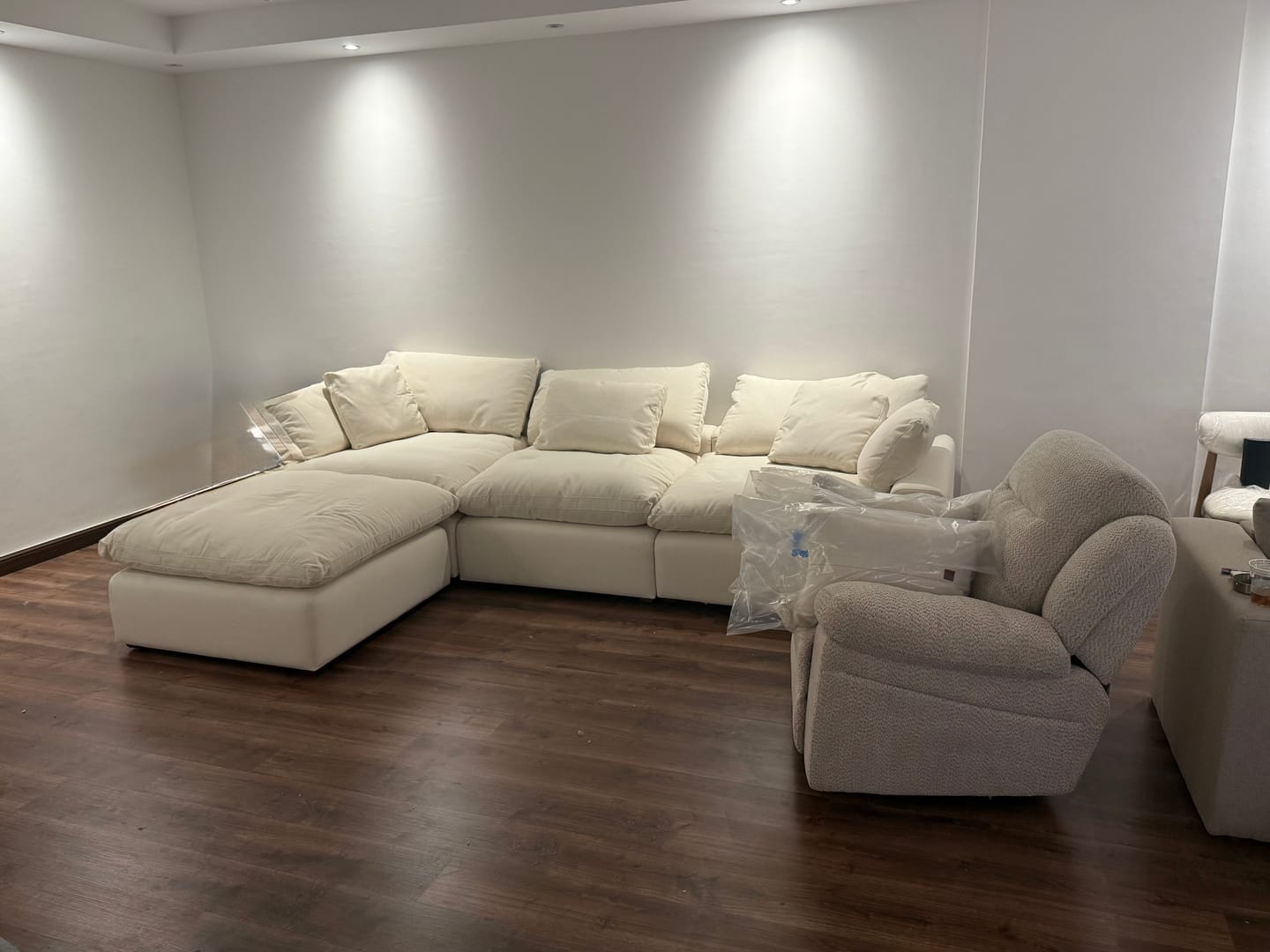 Customer photo review of Sink-down L-Shape Sofa