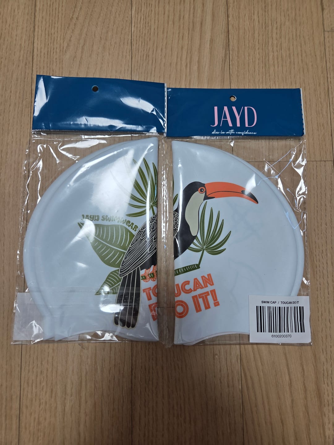 Customer photo review of JAYD Swim Cap - Toucan Do It