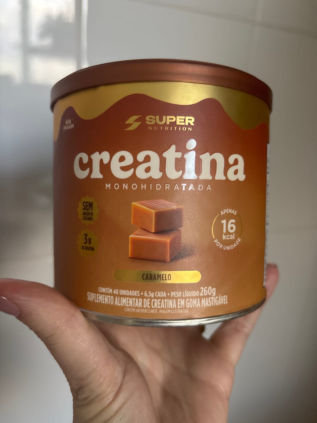 Customer photo review of Caramelo Creatina Brigadeiro