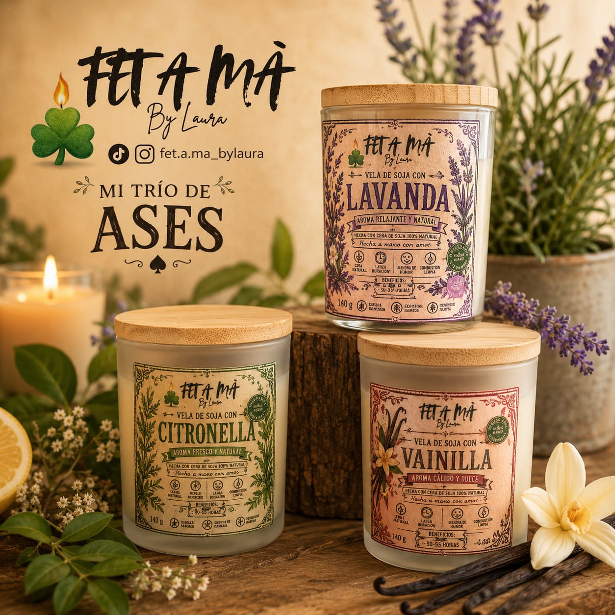 Customer photo review of MECHAS PARA VELAS ENCERADAS Y CORTADAS A MEDIDA