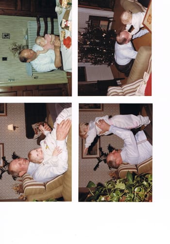 Reviewer's Støttestrømper, set in a photo collage of a person spending time with a child.