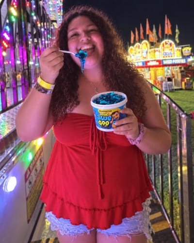 Customer photo review of Gooey Gummies - Sour Blue Goo