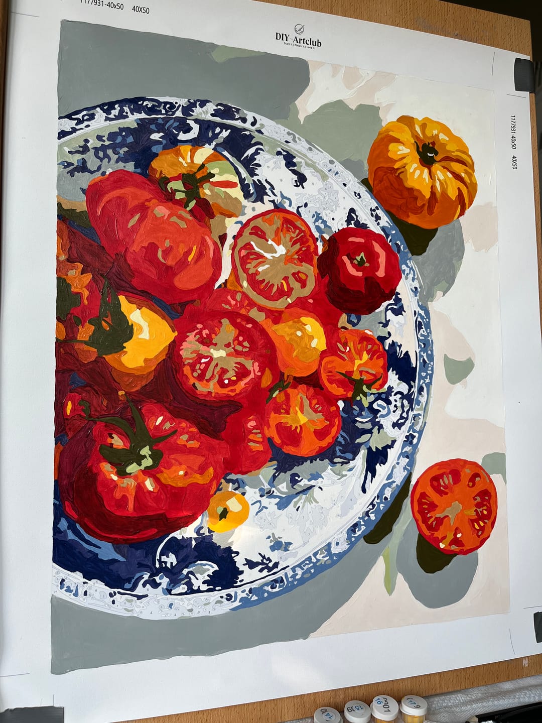 Customer photo review of Summer Plate | Paint by Number