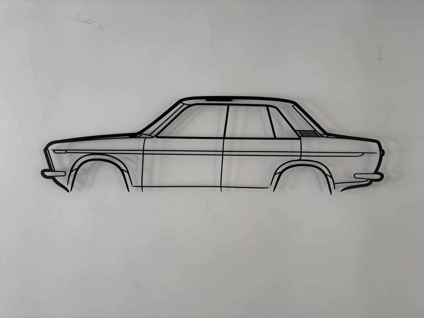 Customer photo review of Datsun 1600 4 Door Metal Wall Art Silhouette