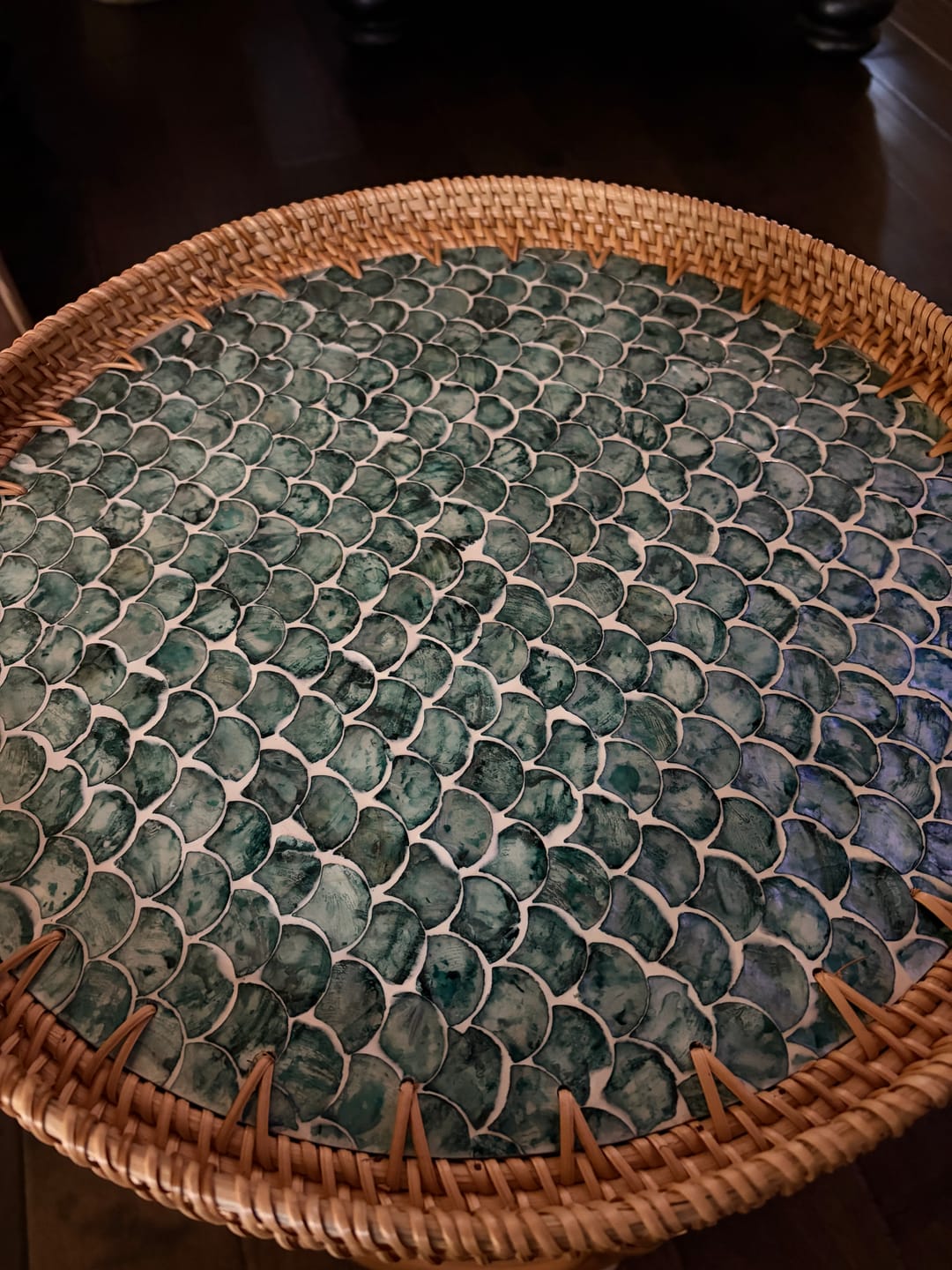 Customer photo review of Sirena Rattan Table