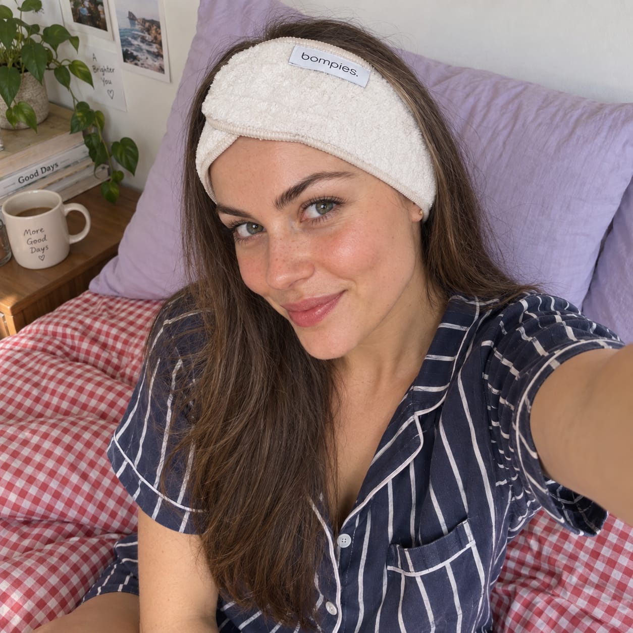 Customer photo review of Skincare & Makeup Headband | Soft Hair Headband