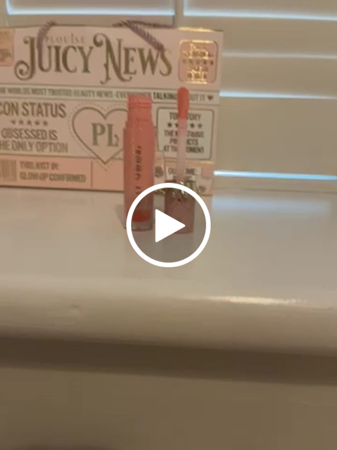 Customer video review of Stay Shining Crown Lip Oil