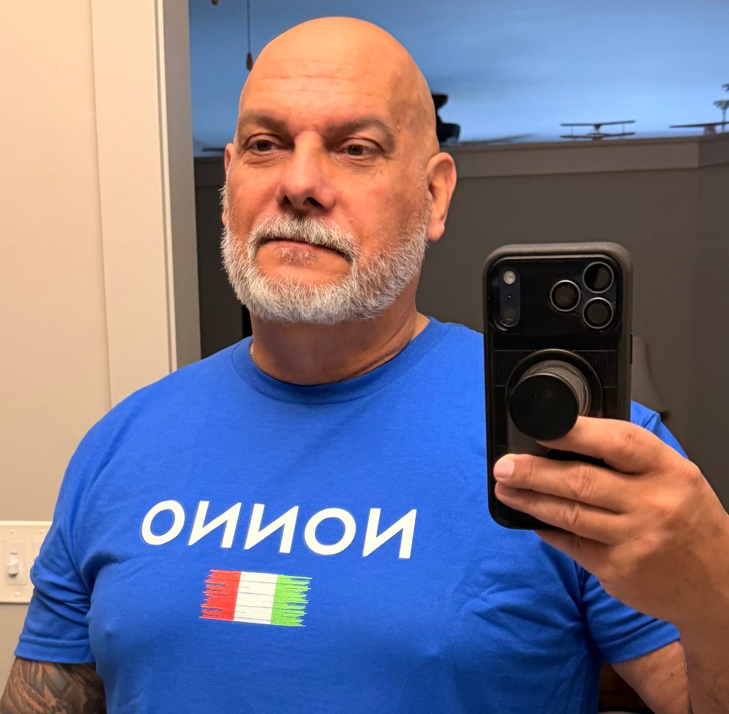 Customer photo review of Nonno Brushed Italian Flag T-Shirt