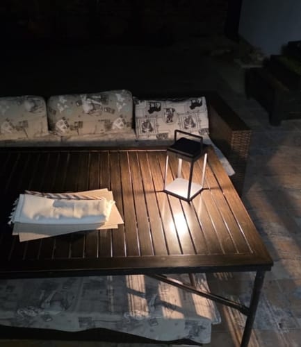 Customer photo review of Luxury Metal Solar Lantern