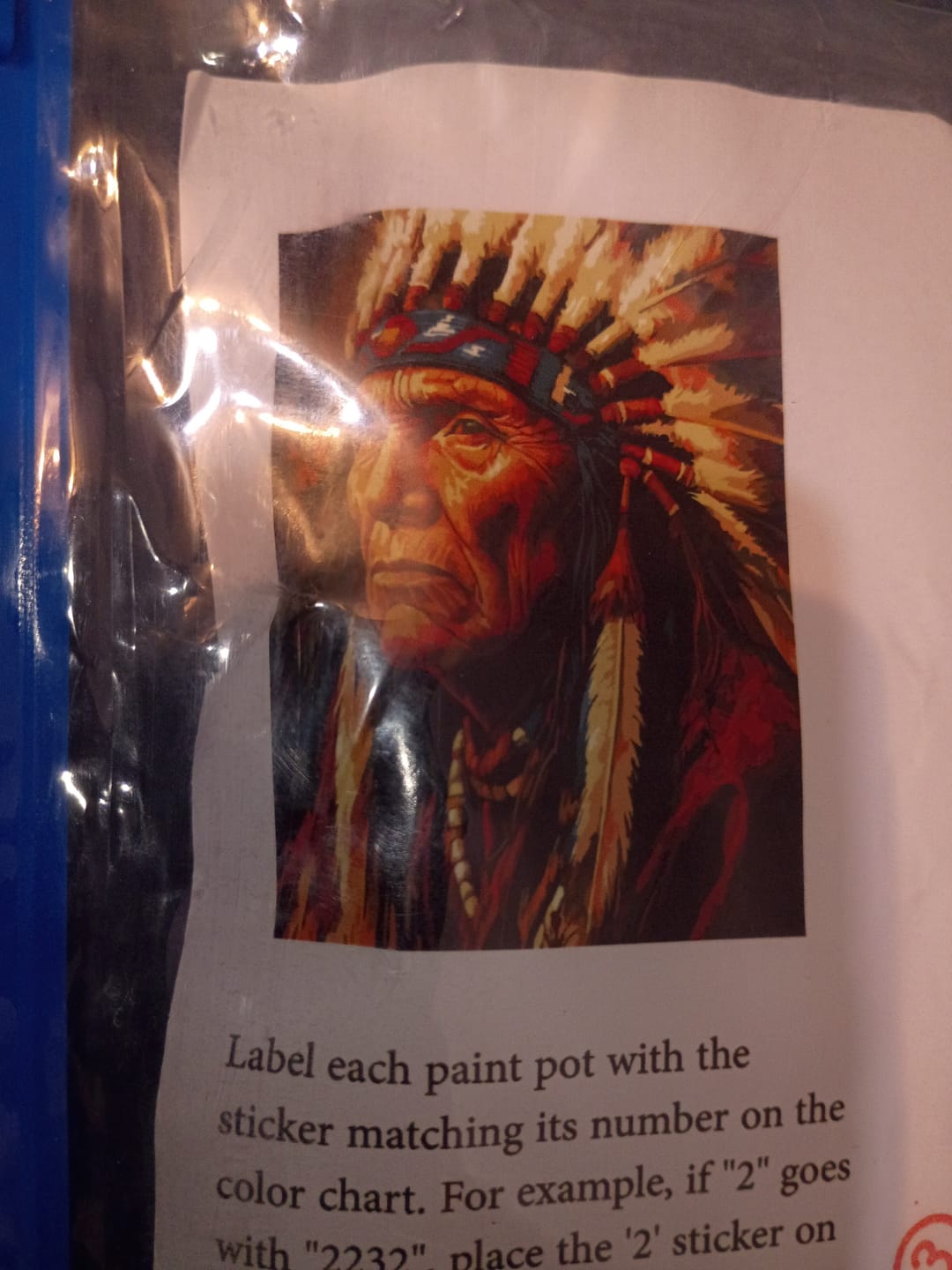 Customer photo review of Elder Chief, Feather Headdress (Paint by Numbers)