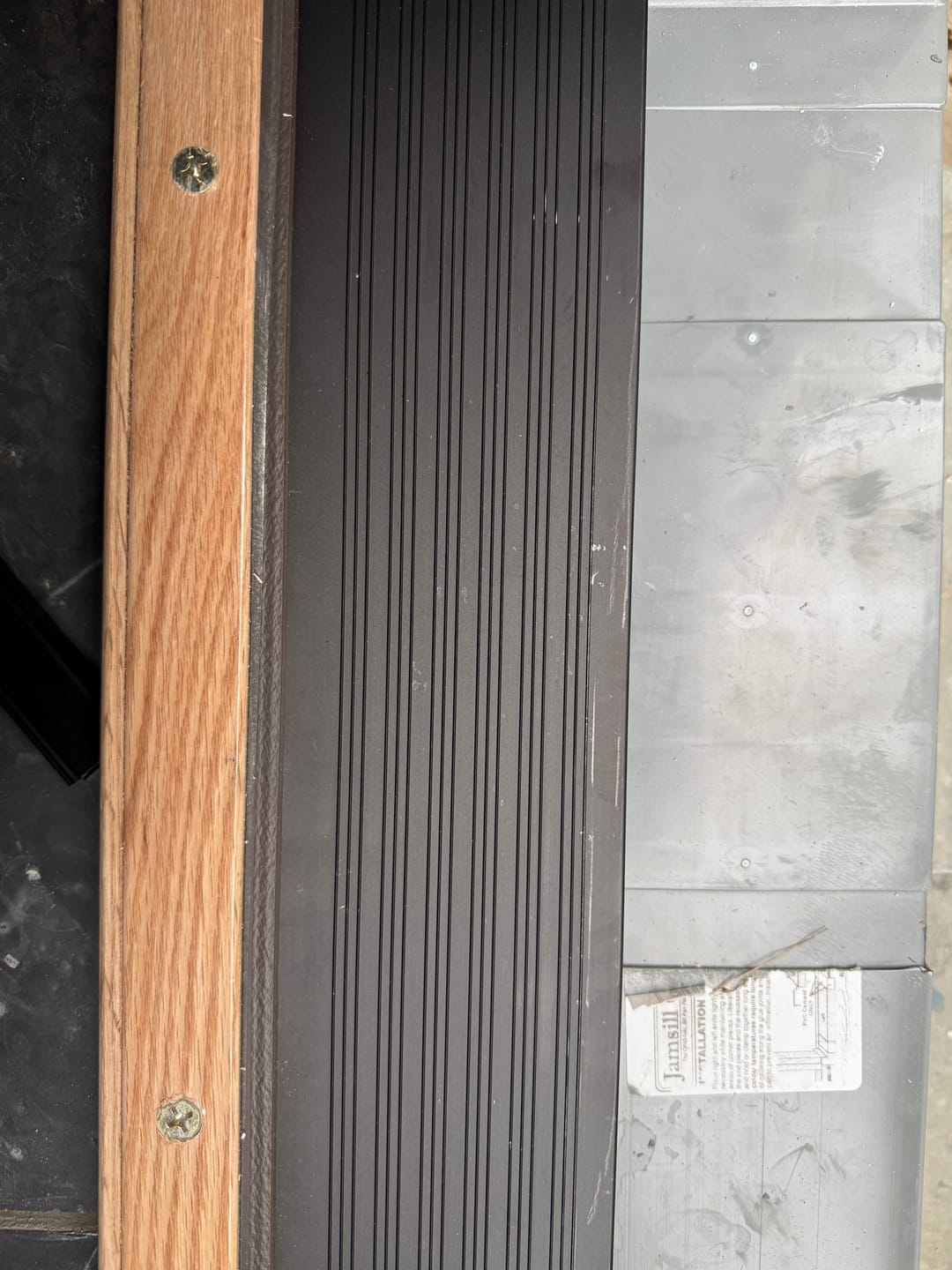 Customer photo review of Custom Inswing Threshold (10" to 36" Width)