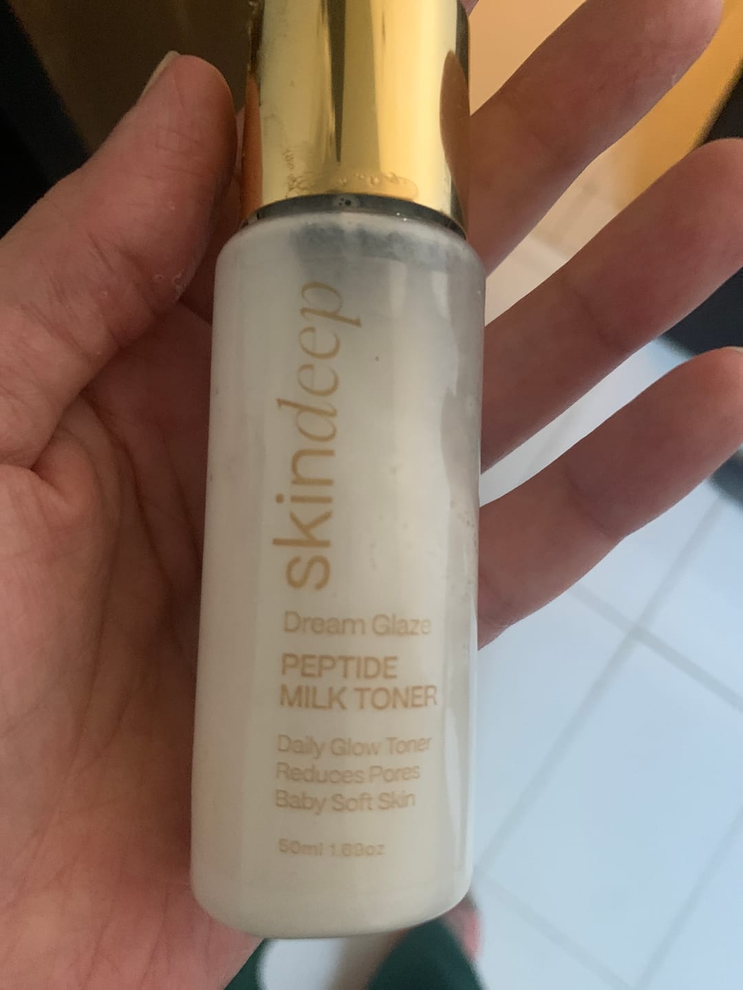 Customer photo review of DREAM GLAZE - Peptide Milk Toner