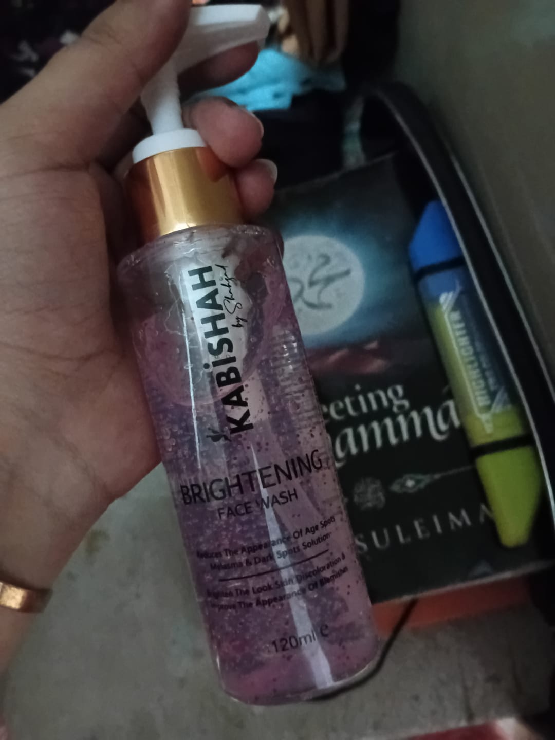 Customer photo review of LuminaBright Whitening Face Wash