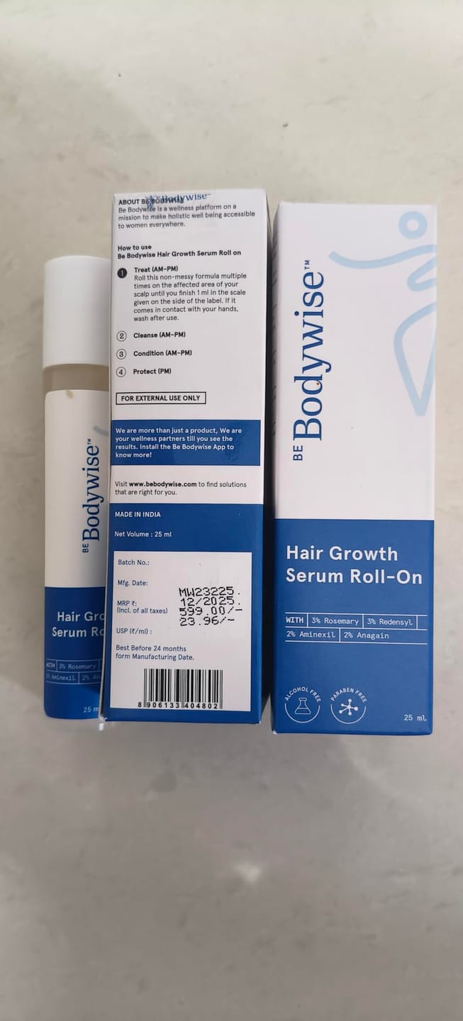 Customer photo review of Bodywise Hair Growing Serum