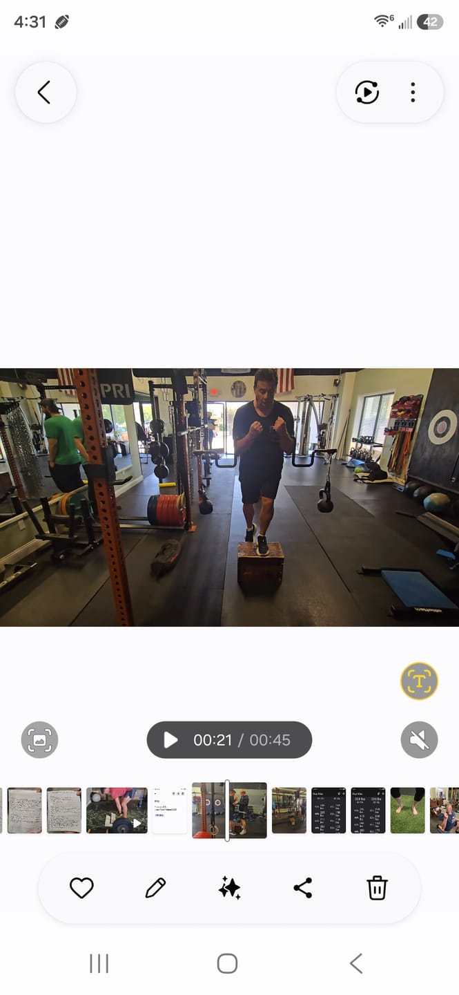 Customer photo review of - THE ANDREONI BAR ™ - A revolutionary and versatile cable machine attachment that replaces multiple bulky expensive gym machines.
