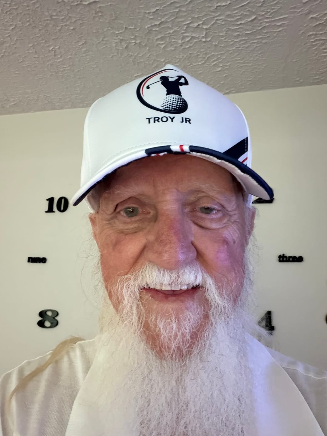 Customer photo review of Maxcorners Blue Crest Performance 3D Golf Personalized Name Cap