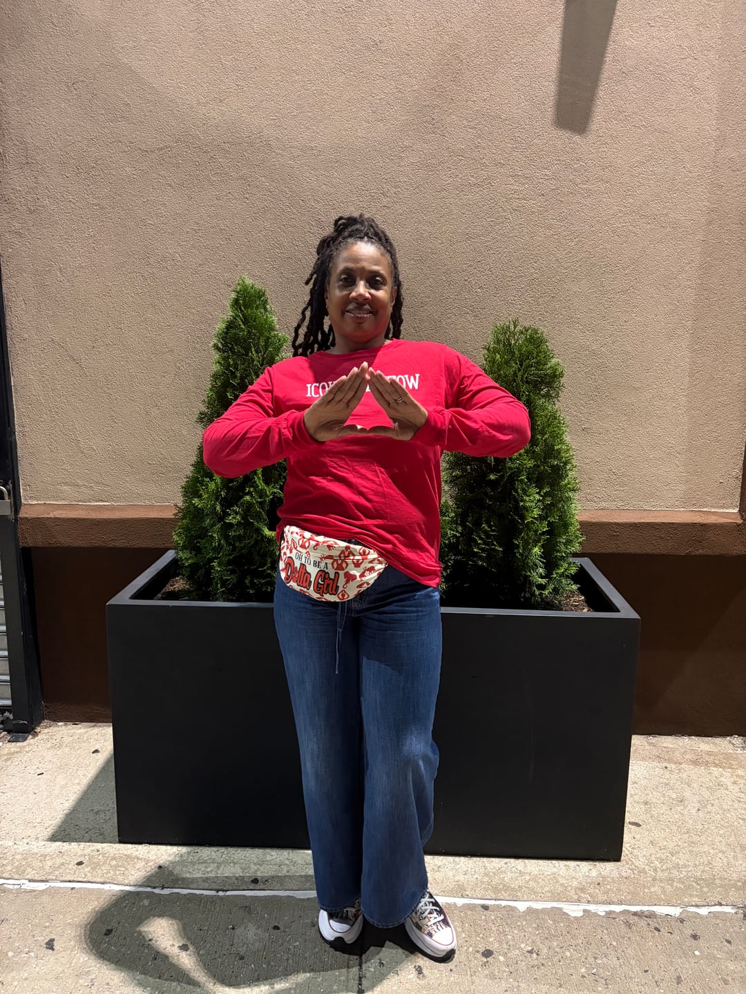 Customer photo review of Long Sleeve The Only Way Acro TShirt